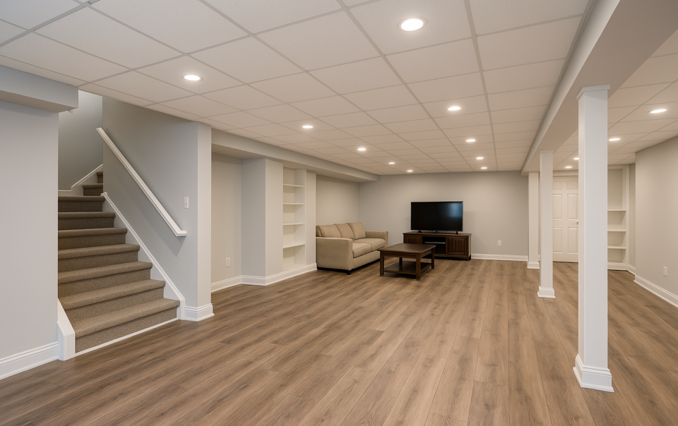 Legal basement finishing
