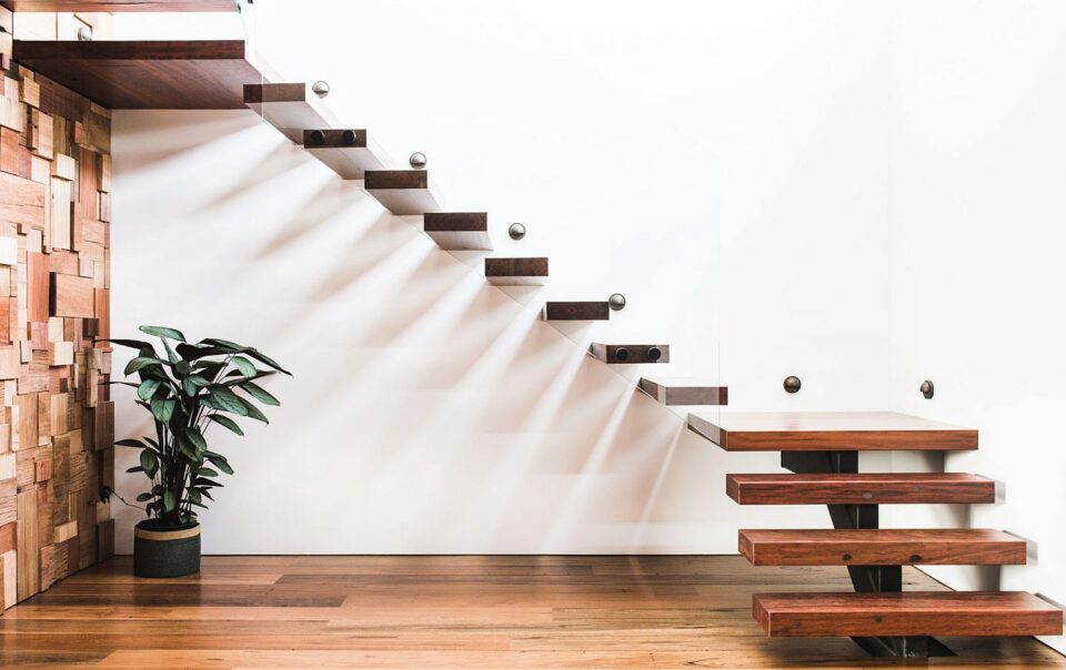 Stairs installation with glass railing Guelph, Ontario